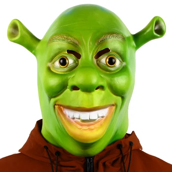 Puse Maska Cosplay Reāli Lateksa Šreks Masku Halloween Maskas Biedējošu Zaļo Monster Uzposties