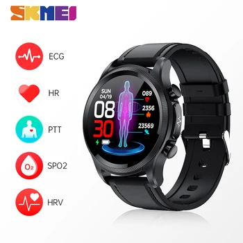 SKMEI 1.39 collu Smart Skatīties Vīrieši Cardica Asins Glikozes EKG monitorēšana Ķermeņa Temperatūra Bluetooth Smartwatch Android, ios