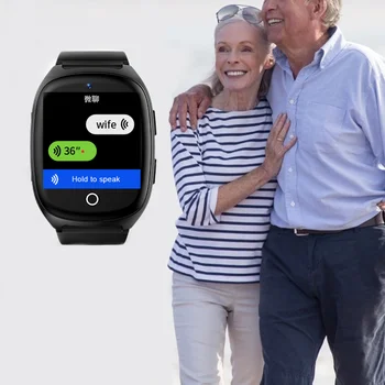 4G Elders Smart Skatīties D300 ar ķermeņa temperatūra, Sirds ritma Monitors Drošības SOS GPS LBS WIFI Atrašanās vietu Veciem cilvēkiem smartwatch