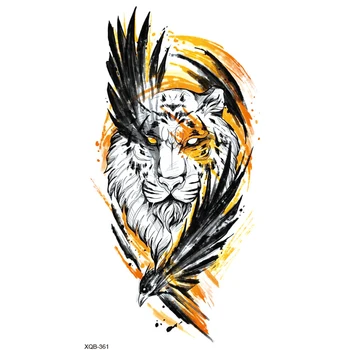 Ūdensnecaurlaidīgus Pagaidu Tetovējumu Uzlīmes Foršs Dzīvnieks Tīģeris, Lauva, Ērglis Viltus Tetovējumiem Liela Izmēra Rokas Tetovējums Pārsūtīt Tatto Vīriešiem Sievietēm